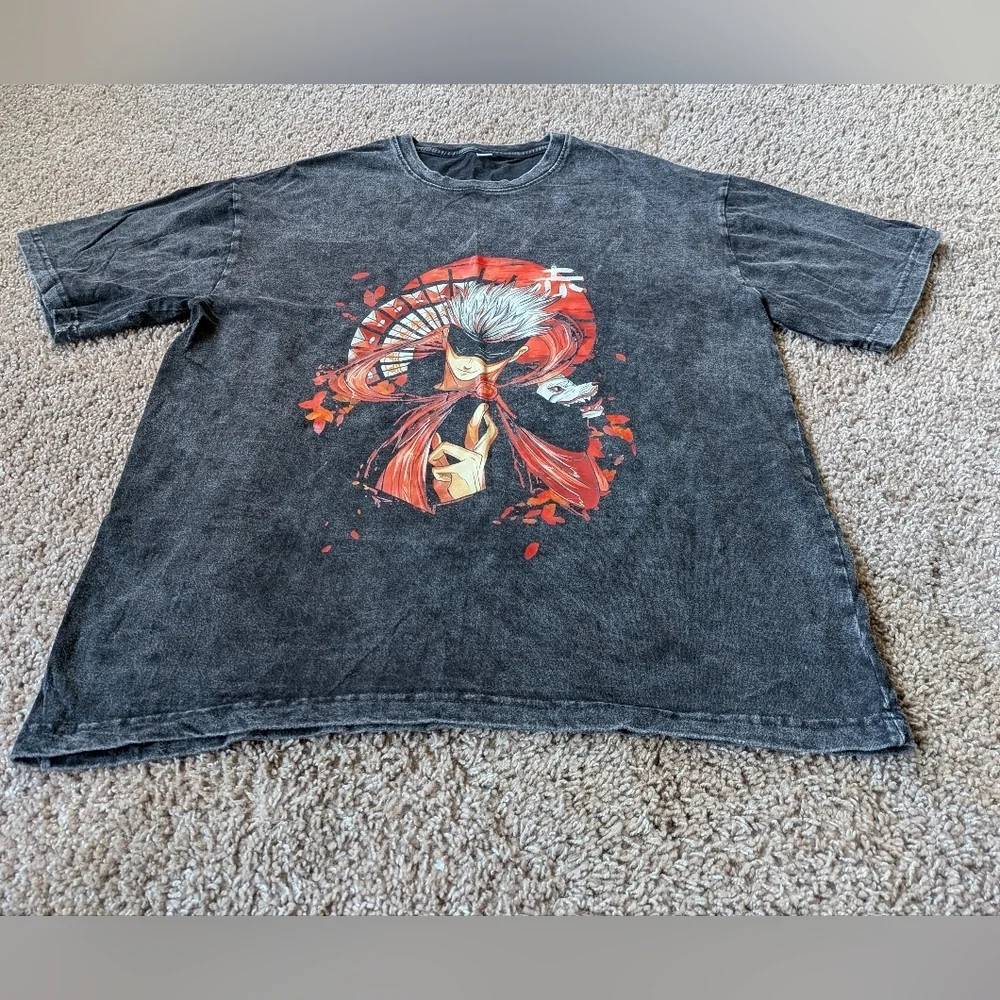 Jujutsu Kaisen Satoru Gojo Graphic Acid Washed T-shirt Large - Picture 4 of 9